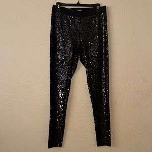 Express Black Sequin Pants